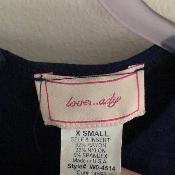 Navy and White Striped Midi Dress - Picture 2 of 8